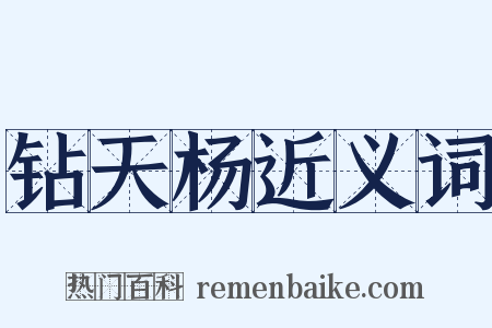 钻天杨近义词是什么意思的图片